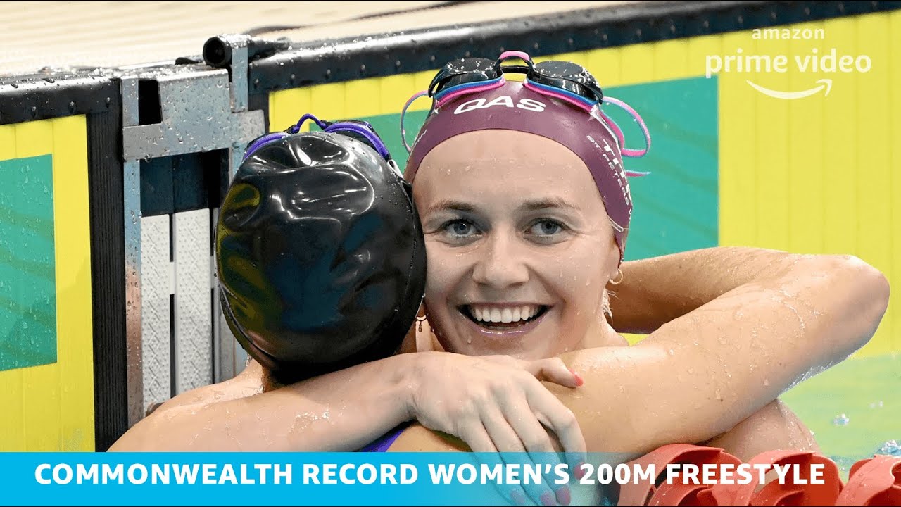 Ariarne Titmus Commonwealth Record Breaking Moment 2021 Australian