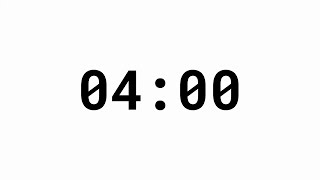 240 Second Countdown Timer - White Background