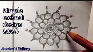 Simple mehndi design 2025 | Puja special full front hand mehndi design | mehandi design.