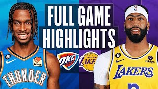 Oklahoma City Thunder vs  Los Angeles Lakers Full Game Highlights   Mar 24   2022 2023 NBA Season