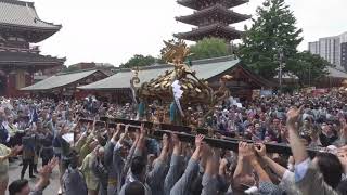 令和元年　≪三社祭≫浅草神社「南部各町神輿」入場＝浅草寺参拝