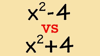 Factoring x^2-4 vs factoring x^2+4