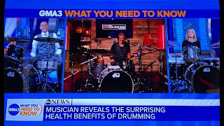 Rich Redmond teaches drums on Good Morning America 2021.