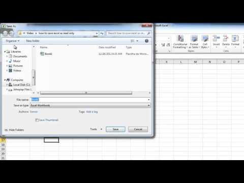 How to Save Excel 2010 as read only How to Save Excel 2010 as read only