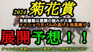 【展開予想】2024菊花賞！長距離は展開読みが大事！メイショウタバルの逃げと他馬の捲り？