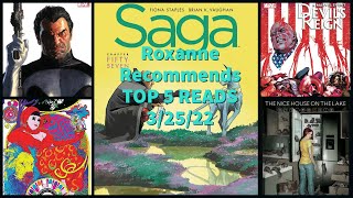 Roxanne Recommends TOP 5 READS 3/25/22 INCLUDING PUNISHER, NICE HOUSE ON THE LAKE, \u0026 SAGA!!