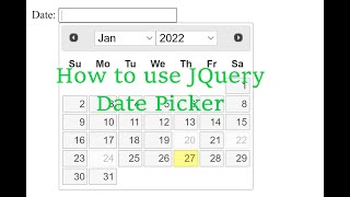JQuery Date Picker