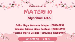 MATERI 10 || KELOMPOK 1 || 5 TI 2 || MATA KULIAH AI