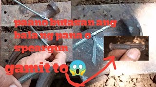 paano butasan ang bala ng pana or shafting/How to make shafting with speargun/MiX HuntinG