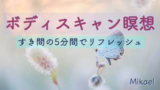 【5分間リフレッシュ】隙間時間に「今ここ」に戻る ボディスキャン瞑想 #bodyscan #5分間瞑想 #集中瞑想 #気分転換 #自分に戻る #誘導瞑想