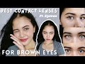 BEST COLORED CONTACT LENSES FOR BROWN EYES ft. EYEVOS | Hazel Macaldo