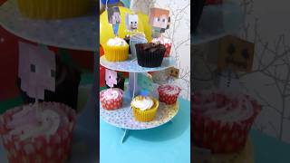 DIY cupcakes topper 🧁 #diy #papercraft #minecraft #party #paperdiy