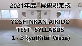 Yoshinkan Aikido Shokyu Test Syllabus 2021 【昇級規定技 ２０２１】