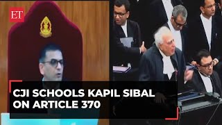 No question of referendum in Indian constitution: CJI to Kapil Sibal on Article 370 PIL