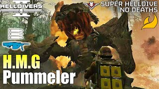 Helldivers 2 - HMG & Pummeler loadout gameplay (No commentary, Max difficulty, No deaths)