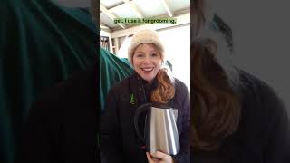 How to use an instant hot kettle at the barn for horse grooming!  #shorts