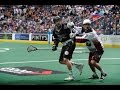 NLL: Mark Matthews sends bounce pass off boards to Zack Greer for Edmonton Rush goal