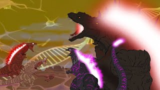 Evolution of Shin Godzilla Atomic Breath ... Level MAX [HD] | Godzilla Cartoon Animation