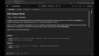 LeetCode solution - 648. Replace Words - TypeScript
