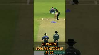 Hardik Pandya Bowling Action in Rc20 #shorts