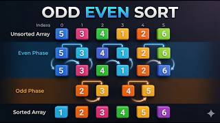 Odd Even Sort Algorithm Explained Visually Sorting Algorithms