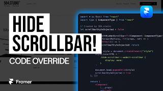 Hide Scrollbar in Framer with Code Override | Horizontal / Vertical