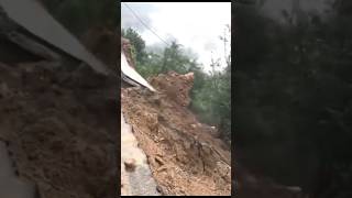 The road itself was taken by a landslide palpa #viral #shorts