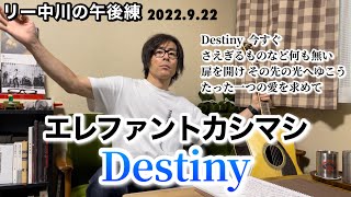 【弾き語り動画】エレファントカシマシDestiny  リー中川の午後練 2022.9.22