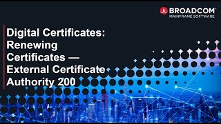 Renewing Certificates   External Certificate Authority 200