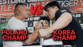 한국 팔씨름 1위와 폴란드 1위 대결! 지현민 vs KACPER SINICA