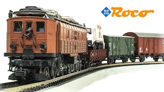 Roco HO-Scale 43508 SBB BE4/6 Electric Locomotive \u0026 Freights Cars Model Train Set Unboxing \u0026 Testing