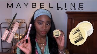 MAYBELLINE Lasting Fix Setting Powder \u0026 Sky High Mascara Review | March 2, 2021