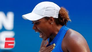 Taylor Townsend upsets No. 4 Simona Halep to reach 3rd round | 2019 US Open Highlights