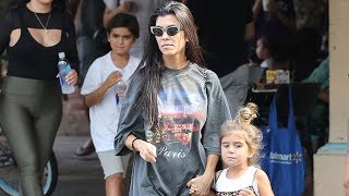 Kourtney Kardashian Spends The Day With Mason And Penelope