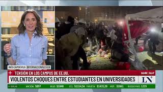 Crece la tensión en universidades de Estados Unidos entre manifestantes pro Palestina vs. pro Israel