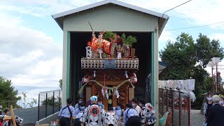 磐田市新貝　八幡車　屋台車庫入れ　2021.10.17.日