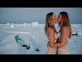 “Passion in the Antarctic: A French a sensual Kiss in the Land of Ice” kisses #lesbian #redhead