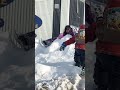 playing in the snow bus stop ganap the rescue is late 😂 kids fun funny videos