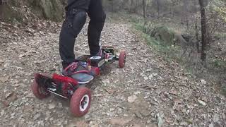 ESK8.kr Electric Mountainboard Trampa 4WD - Uphill hard offload.