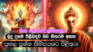 බුදු දහම පිළිබදව නිතරම බොහෝ දෙනා අහන ප්‍රශ්න කිහිපයකට ප්‍රභල පිළිතුරු