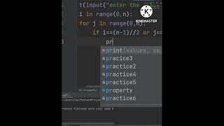 Printing H alphabet in Python using for loop|| #python3 #numpy #turtle #tkinter #pythonprogramming