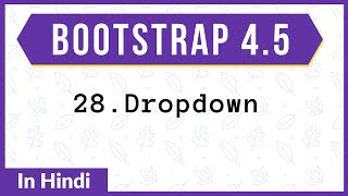 #28. Dropdown | Bootstrap