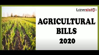 Lawsisto Legal Video: Agricultural Bills, 2020 explained | Lawsisto