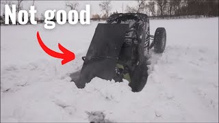 Big ken crashes Polaris RZR (goes through the Ice)!