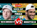 🔴LIVE: Berrettini M vs Van de Zandschulp B • Davis Cup Finals Italy vs Netherlands #DavisCup #Berre