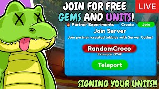 🔴 LIVE | SANDBOX MODE Partner Experiments Giveaway \u0026 Signing Units! Toilet Tower Defense TTD stream