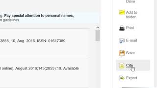 Using Citation Generators in Databases