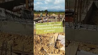 การลดระดับคอนกรีตของคาน(concrete lowering of beams)#shorts