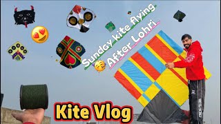 Sunday Kite Flying After Lohri ! Kite Vlog ! Kite Flying ! Sunday kite vlog ! Batala promotion