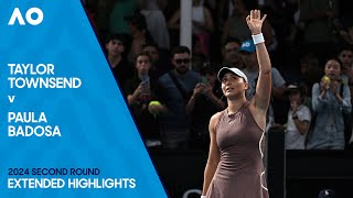 Taylor Townsend v Paula Badosa Extended Highlights | Australian Open 2024 First Round